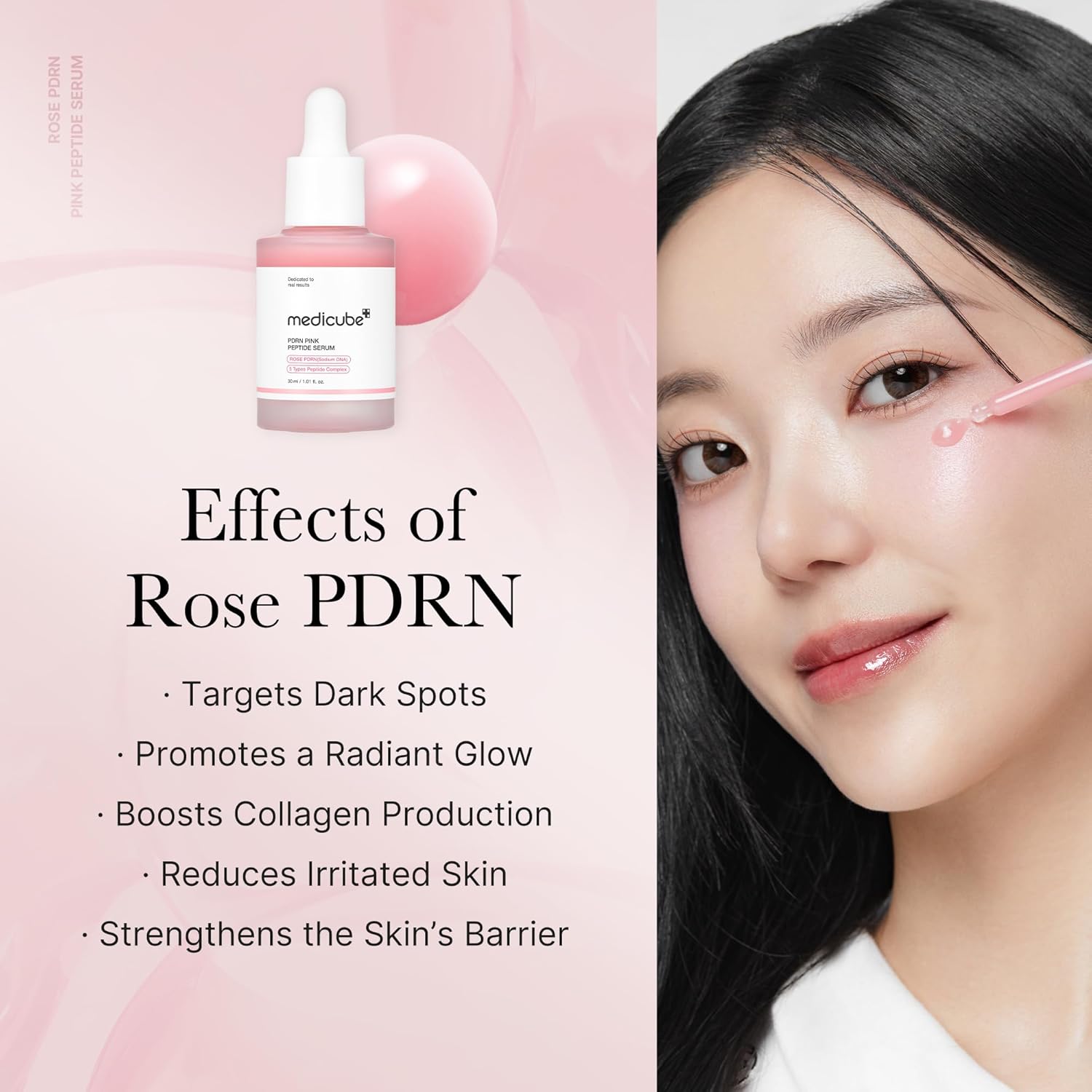 Medicube PDRN Pink Peptide Serum, Pink glow serum