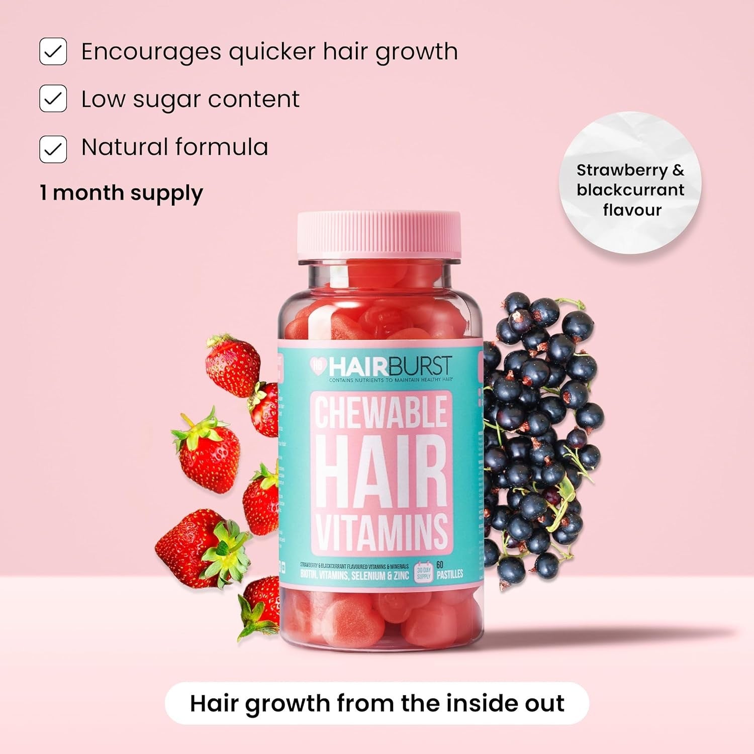 Hairburst Chewable Vitamins 60 Gummies