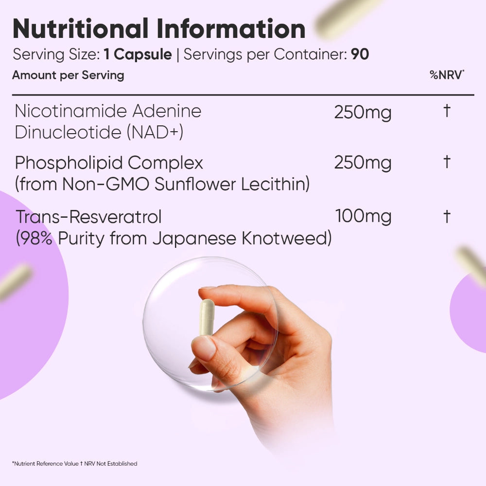 WeightWorld Liposomal NAD+ With Resveratrol 90 Capsules ( 3 months supply )