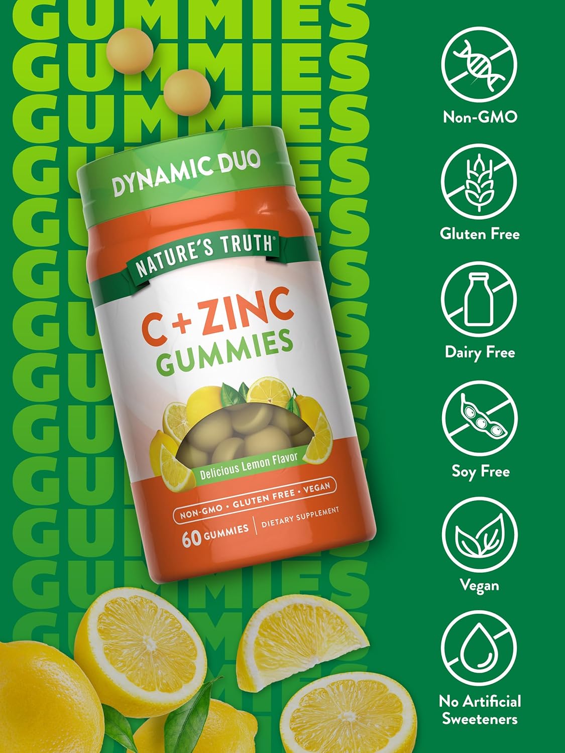 Nature's Truth Vitamin C + Zinc Gummies