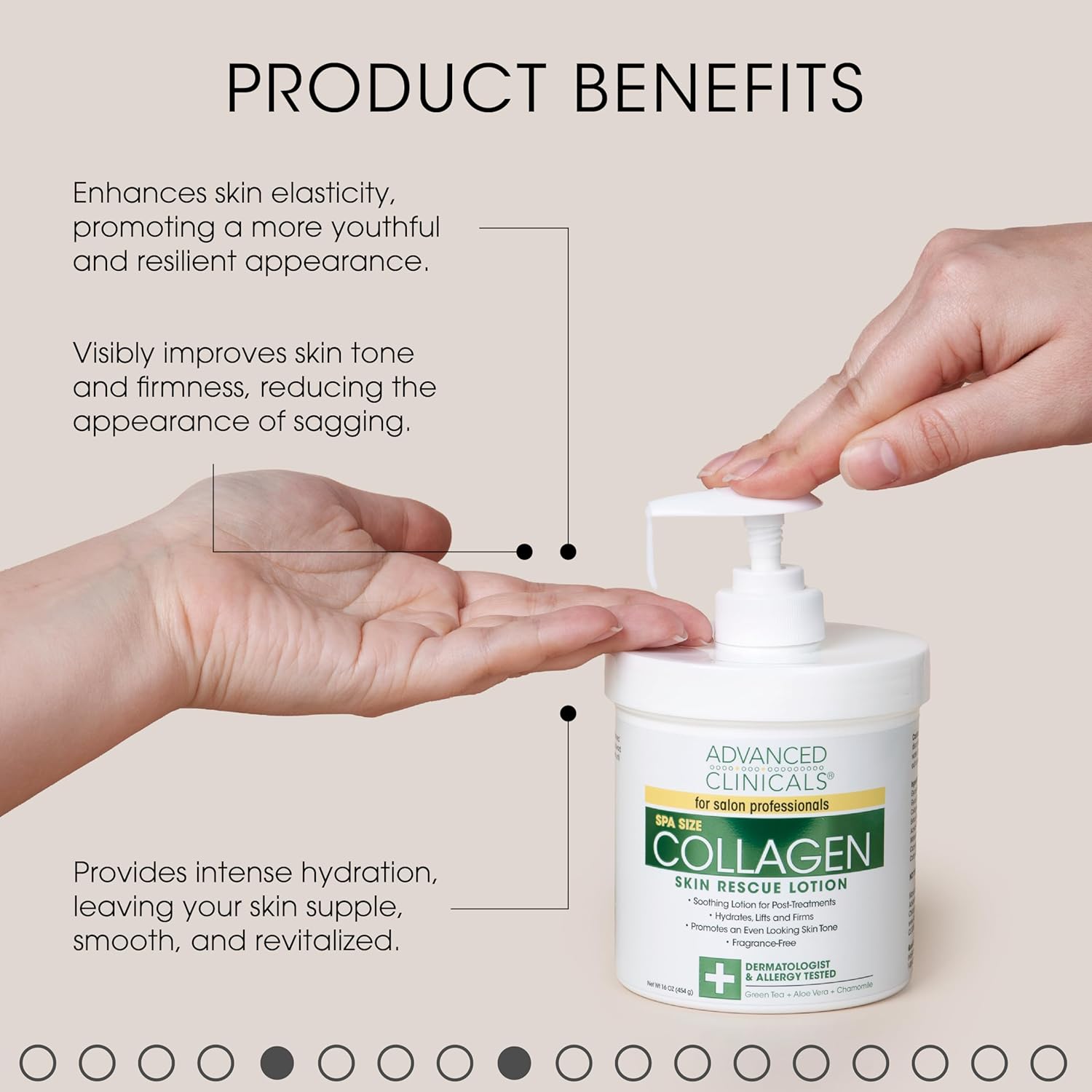 Advanced clinicals collagen skin rescue lotion