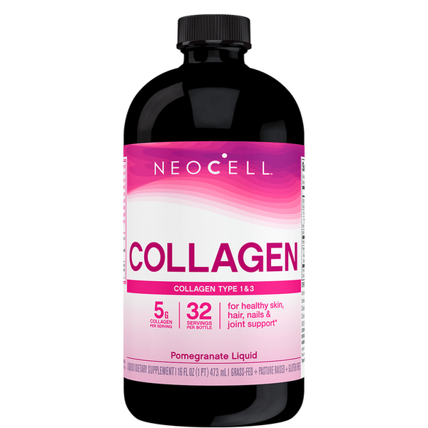 NeoCell Collagen C Pomegranate Liquid – 4g Collagen Types 1 & 3 with Vitamin C