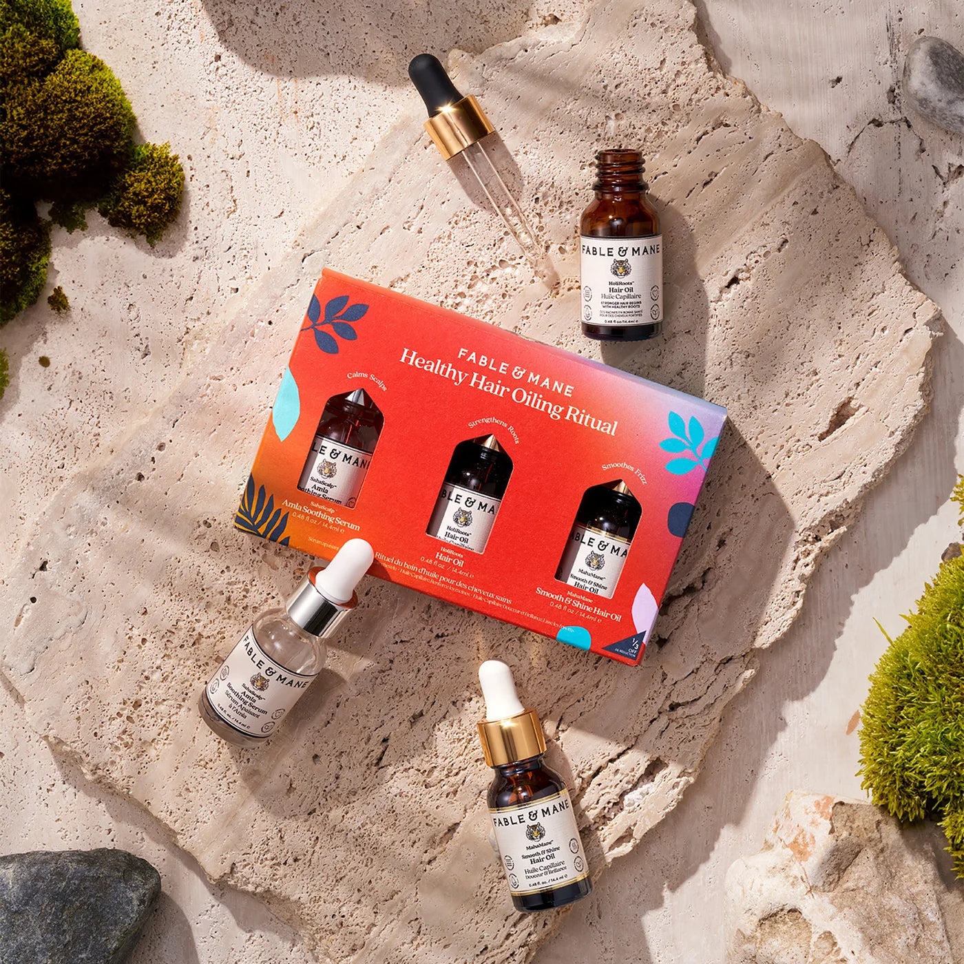 Fable & Mane Mini Healthy Hair Oiling Ritual Set