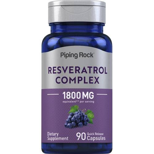 Piping Rock Resveratrol Complex 1800 mg | 90 Capsules