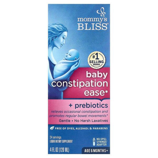 Mommy's Bliss
Baby Constipation Relief + Probiotics, Age 6 Months+, 4 fl oz (120 ml)