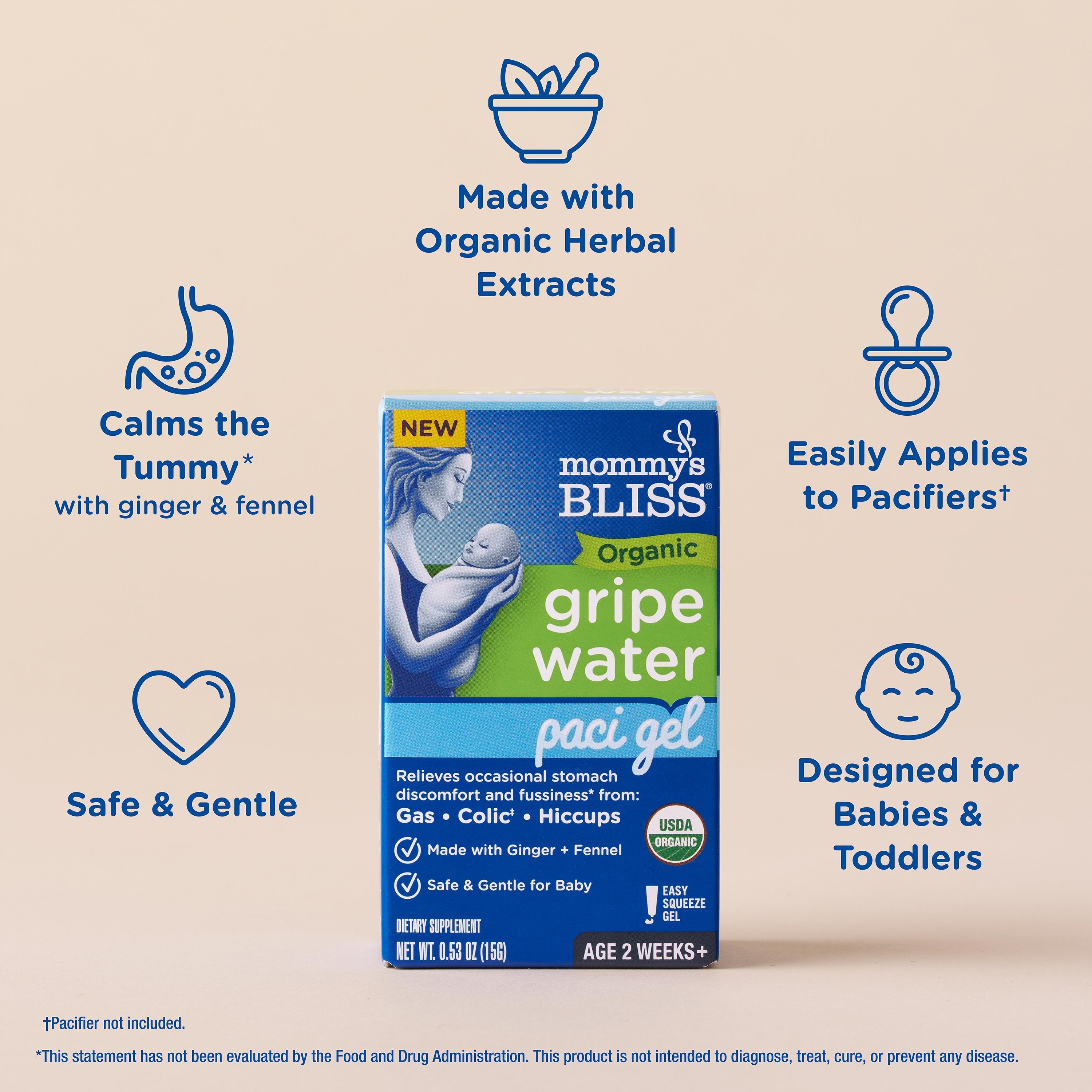 Mommy’s Bliss Organic Gripe Water Paci Gel*