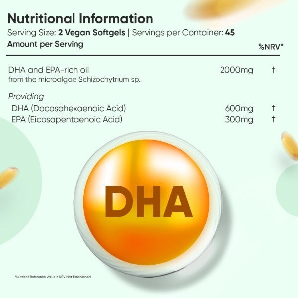 WeightWorld Vegan Omega 3 Capsules - 90 Softgels, 45 Days Supply