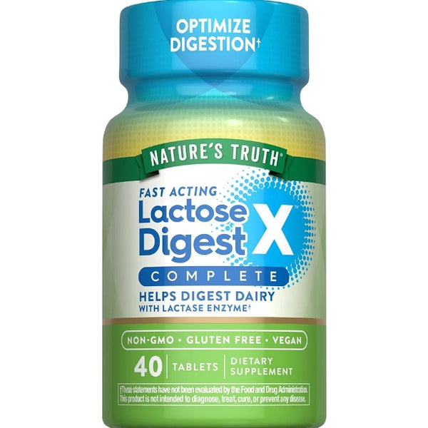 Nature's Truth Lactose Digest Tablets | 40 Pills | with Lactase Enzyme