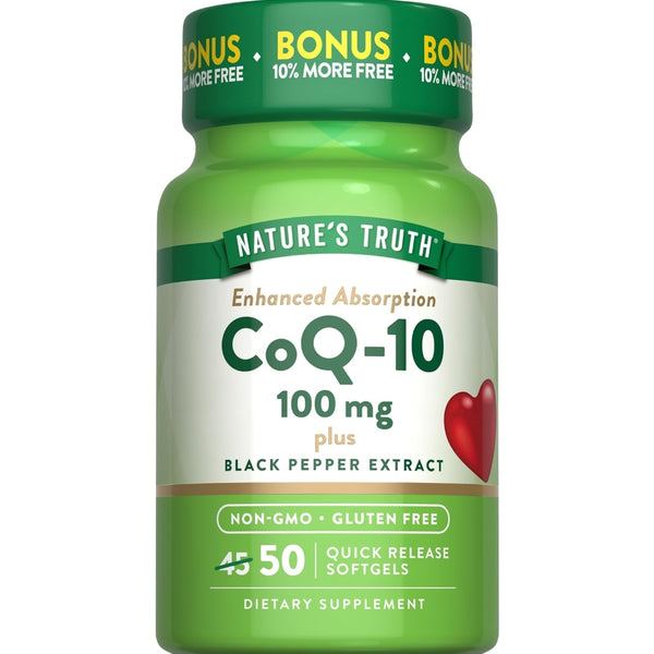 Nature's Truth CoQ10 100mg | 50 Softgels