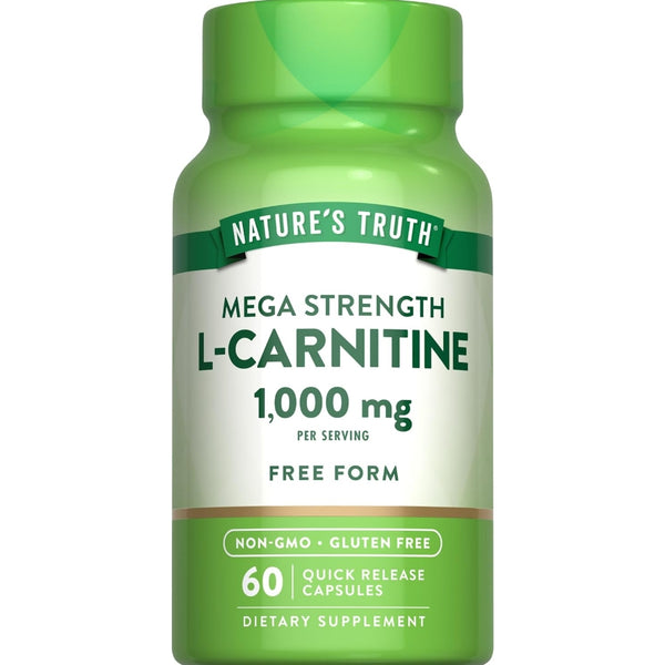 Nature's Truth L-Carnitine 1000mg | 60 Capsules | Mega Strength