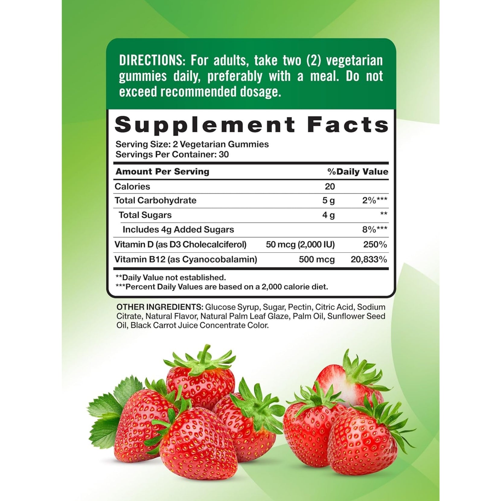 Nature's Truth Vitamin D3 and B12 Gummies