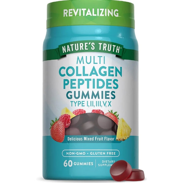 Nature's Truth Multi Collagen Gummies | Type I, II, III, V, X | 60 Count