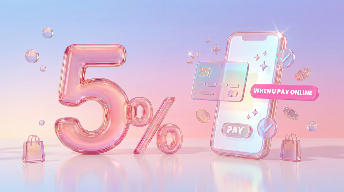 5% off when you pay online