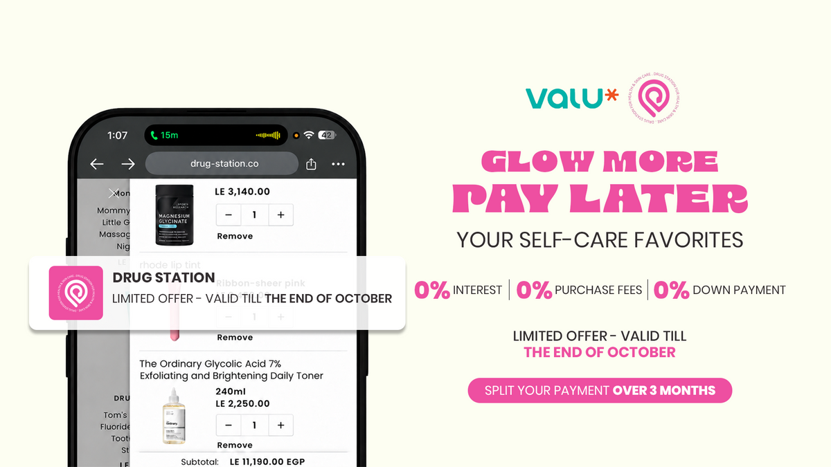 Glow more, pay later with ValU - 0% interest, split over 3 months