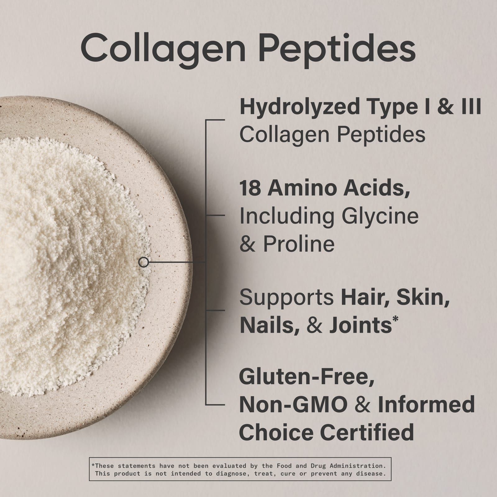Sports Research Collagen Peptides - Hydrolyzed Type 1 & 3 Collagen Powder.