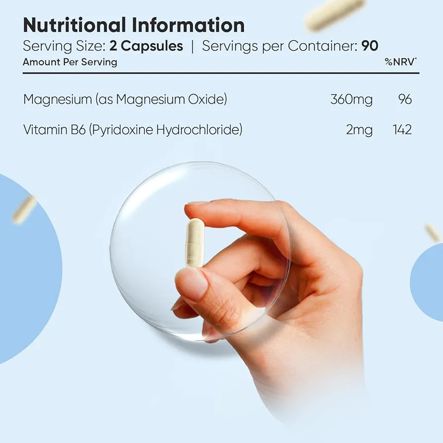 Weightworld Marine Magnesium with Vitamin B6 | 180 Vegan Capsules