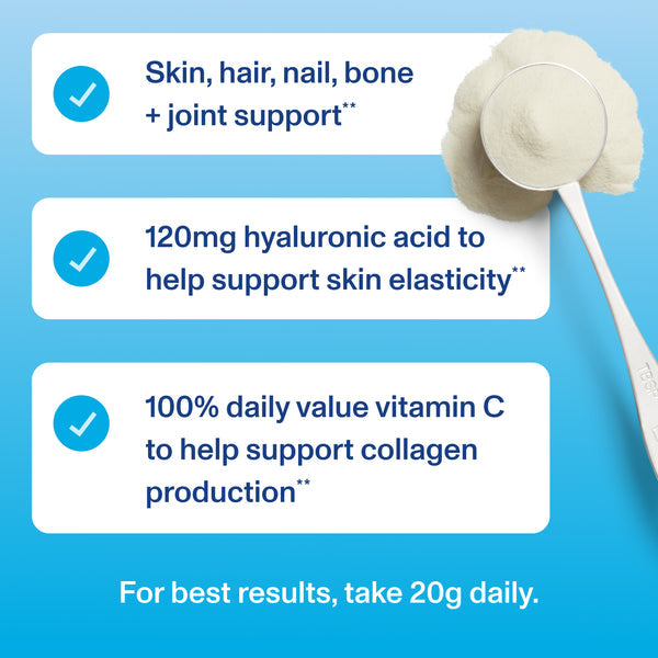Vital Proteins Collagen Peptides Powder Advanced with Hyaluronic Acid & Vitamin C, Collagen Supplements, Unflavored 265GM