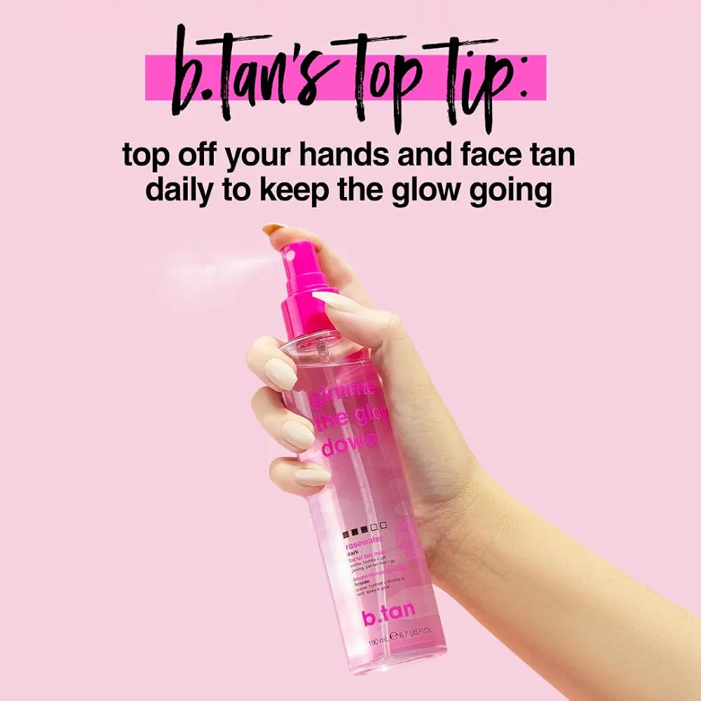 b.tan Clear Face Self Tanning Mist | Gimme The Glow Down - Best Facial Tan Spray