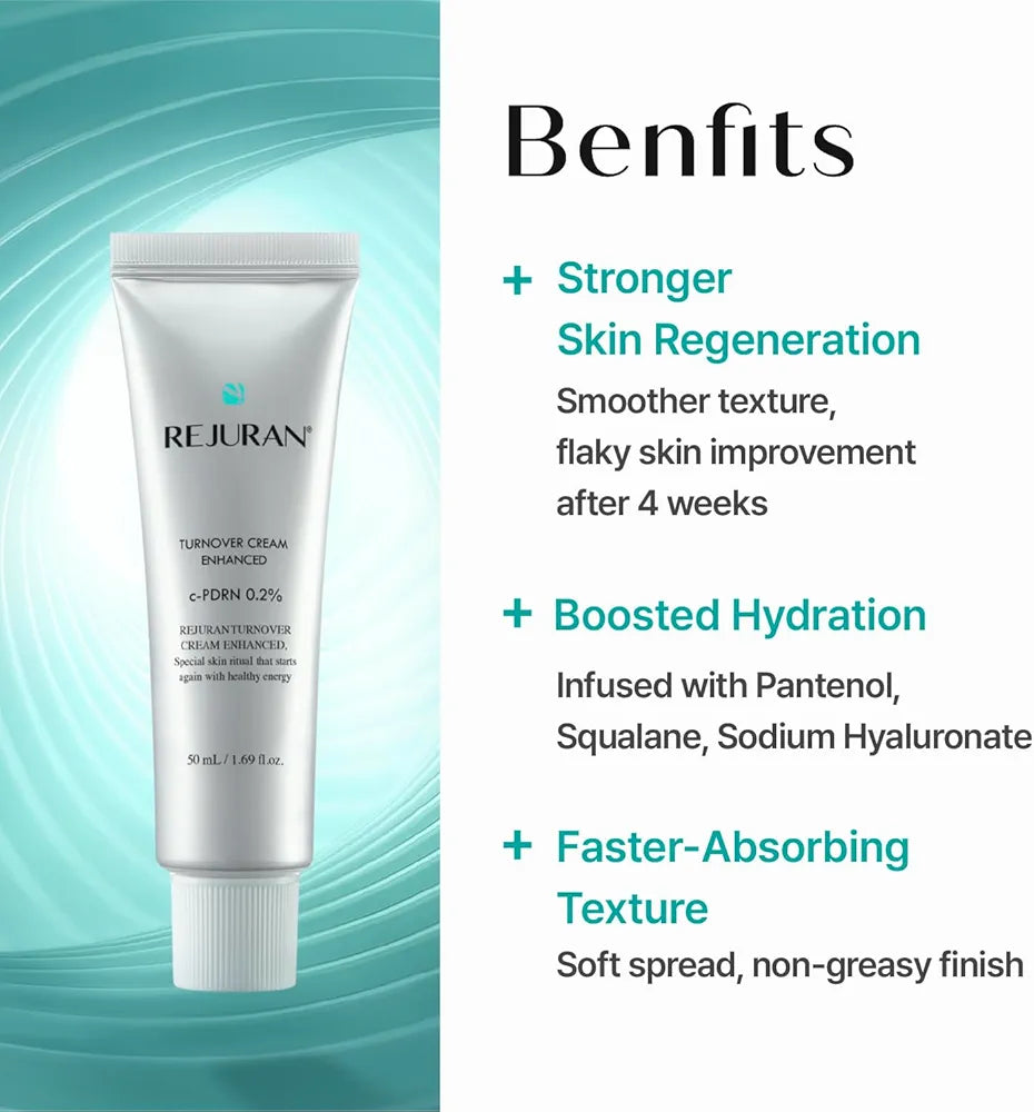 Rejuran Turnover Cream Enhanced, DOT™ c-PDRN® - Salmon DNA PDRN Face Moisturizer