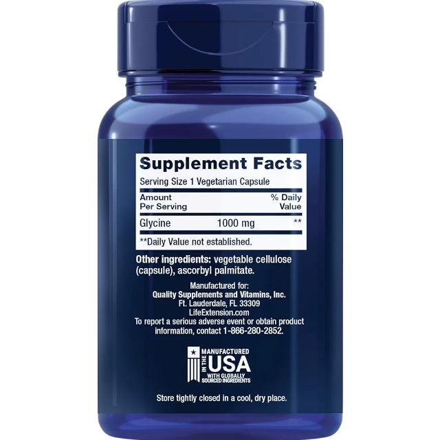 Life Extension Glycine, 1000 mg, Amino Acid That Promotes Healthy Sleep