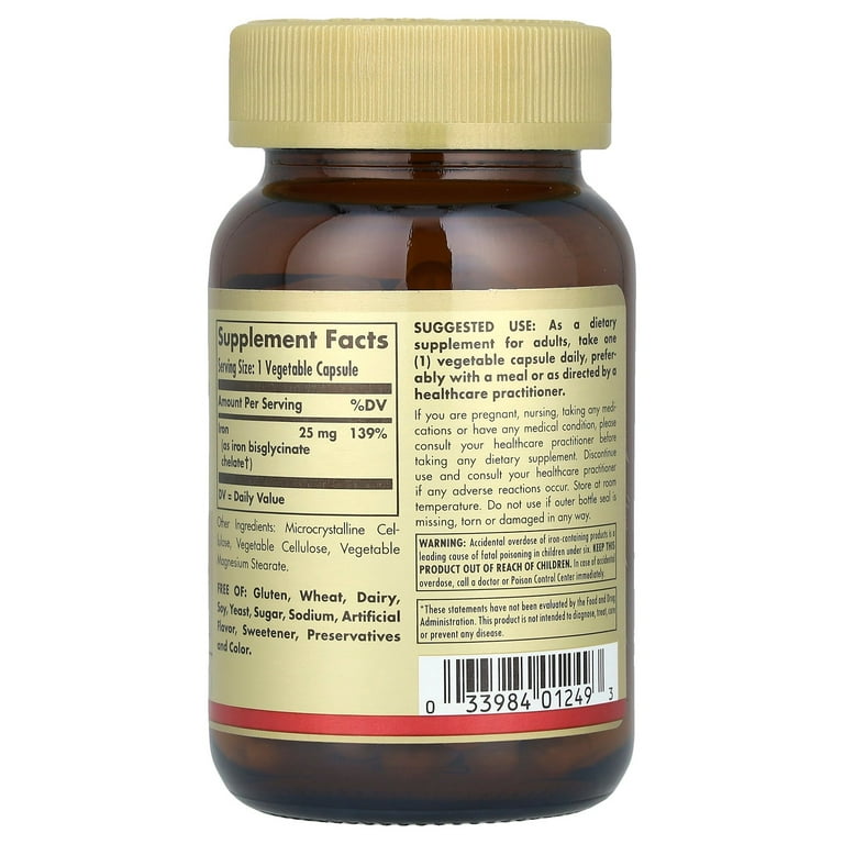 Solgar gentle iron 25 mg - 90 vegetable capsules