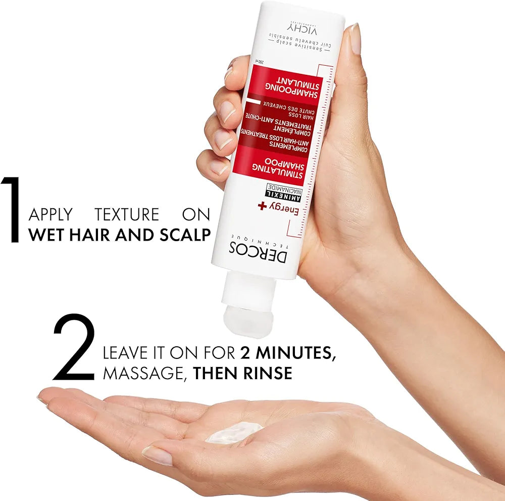 Vichy Dercos Energy + Stimulating and Anti Hair Loss Shampoo with Aminexil with Vitamin C