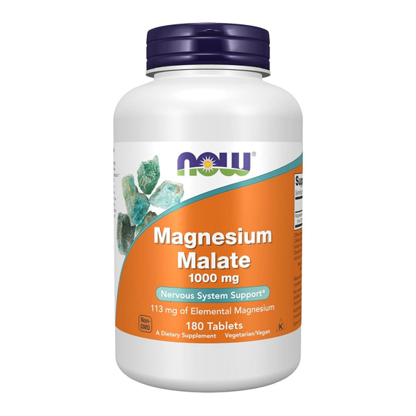 NOW Foods, Magnesium Malate, 1,000 mg, 180 Tablets