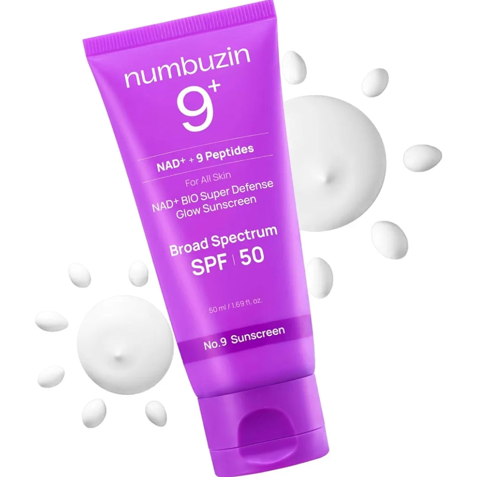 numbuzin No.9 Sunscreen | Super Defense Glow Sunscreen | Broad Spectrum SPF 50