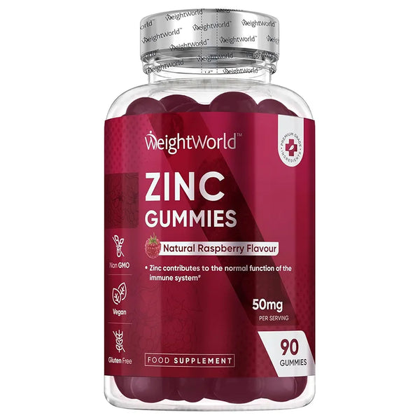 Weightworld Zinc Citrate Gummies 50mg - 45 Days Supply - 90 Gummies