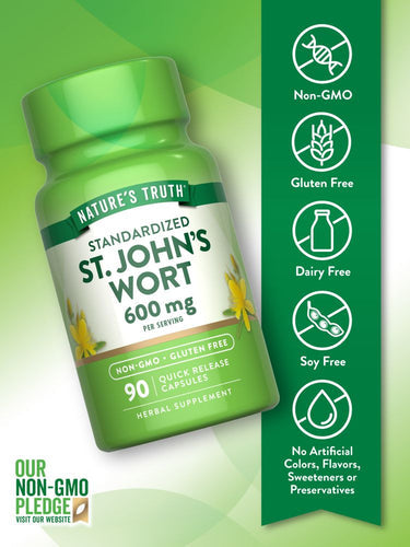Nature's Truth St. John's Wort 600 mg 90 Capsules