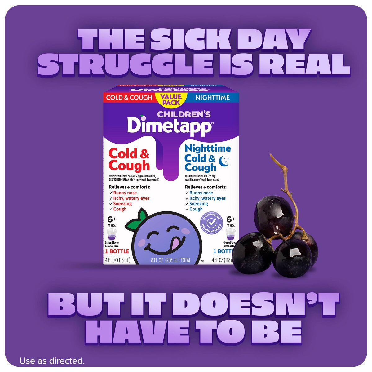Dimetapp Day and Night Cold & Cough, 4 fl. oz., 3 pk.