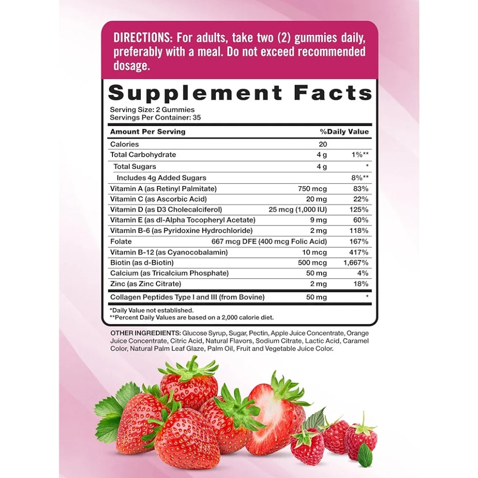 Nature's Truth Womens Multivitamin Gummies Plus Collagen & Biotin