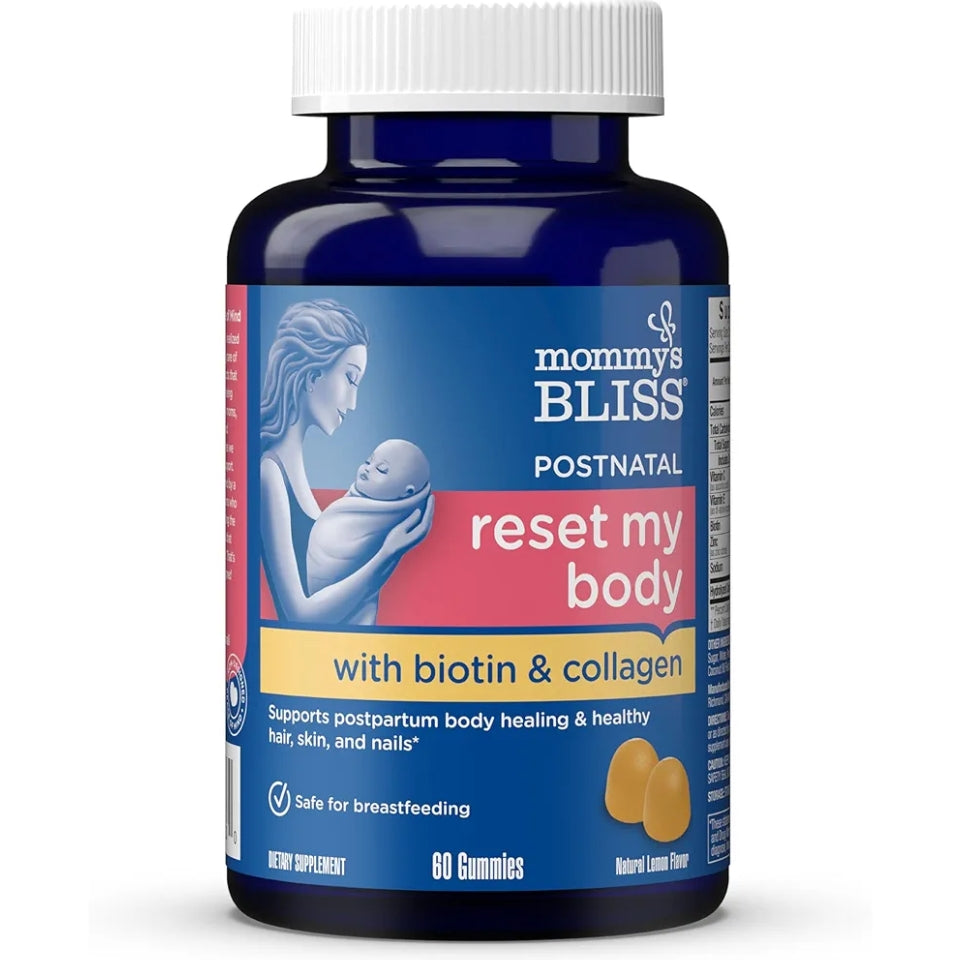 Mommy's Bliss Postnatal Support Reset My Body Gummies with Biotin & Collagen