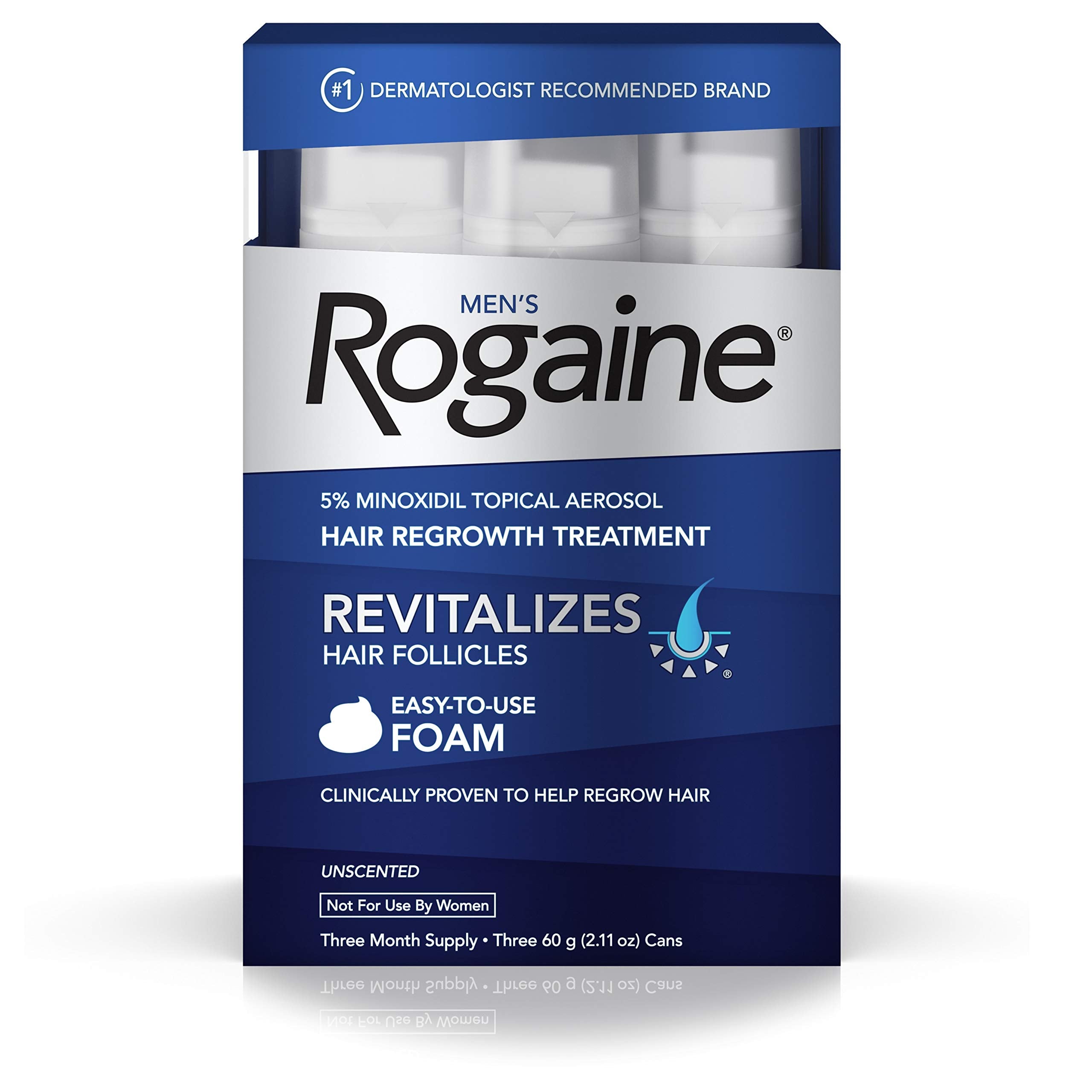 Men's ROGAINE® 5% Minoxidil Unscented Foam - 3-Month Supply