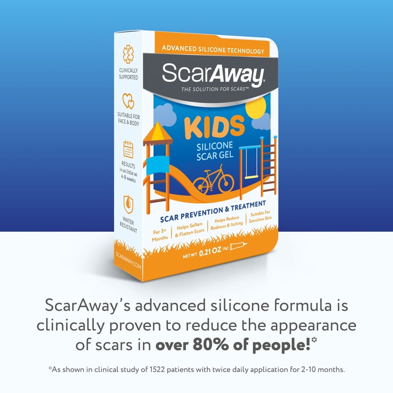ScarAway Kids Silicone Scar Gel, 100% Medical-Grade, Clear, 6g