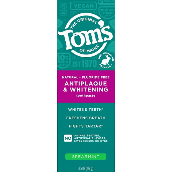 Tom’s of Maine Antiplaque and Whitening Fluoride Free Toothpaste