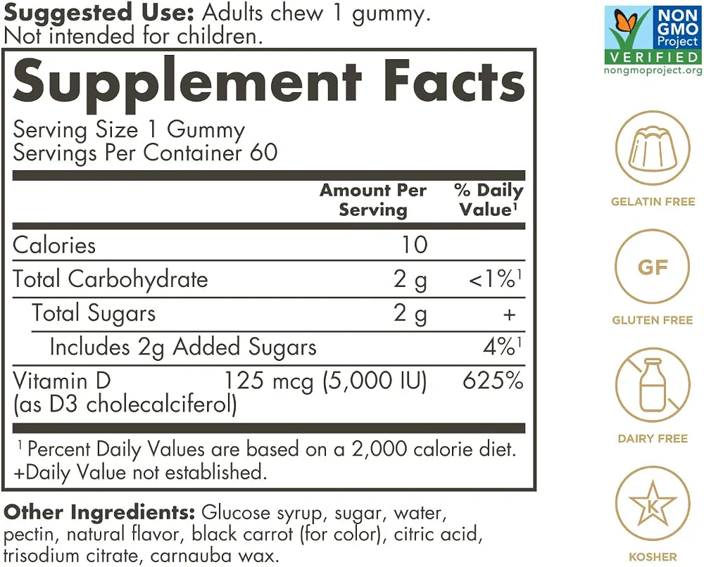 Solgar Vitamin D3 Gummies for Adults