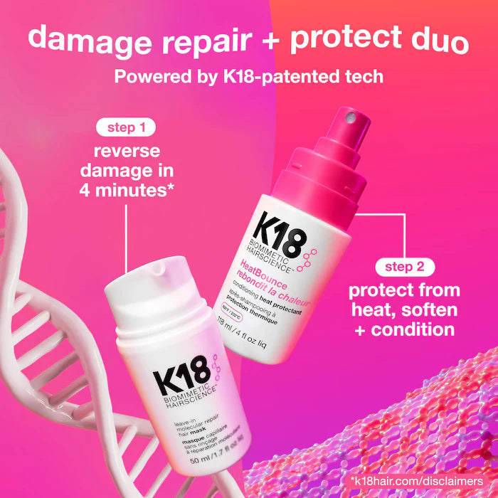 K18 Biomimetic Hairscience 
HeatBounce™ Leave-In Conditioner Heat Protectant 118ML