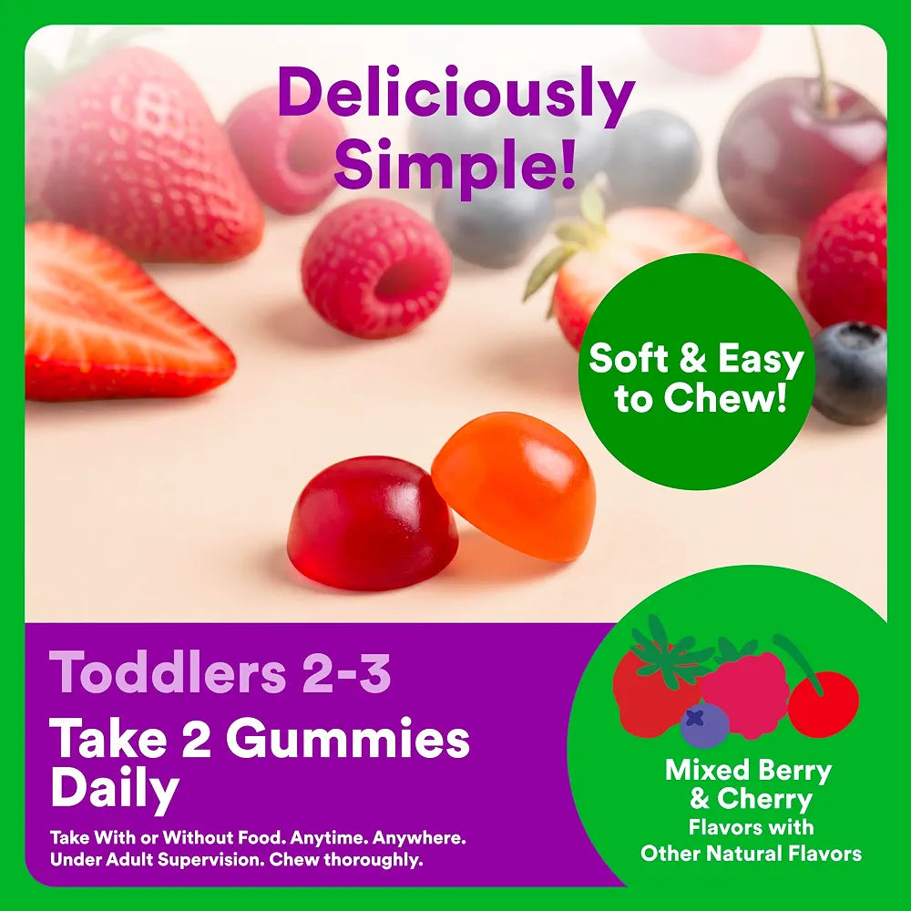 SmartyPants Toddler Organic Multi & Omegas Multivitamin Gummies