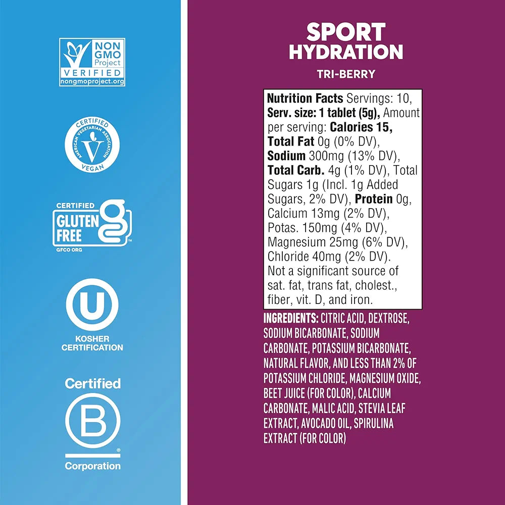 Nuun Electrolyte Drink Tabs Tri Berry- 10 effervescent tablets