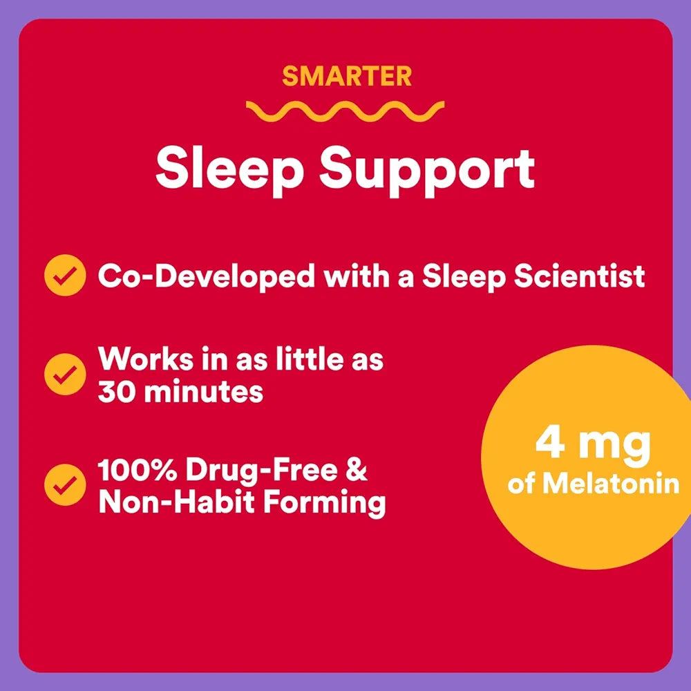 SmartyPants Adult Sleep Gummies with Melatonin: Magnesium & L-Theanine