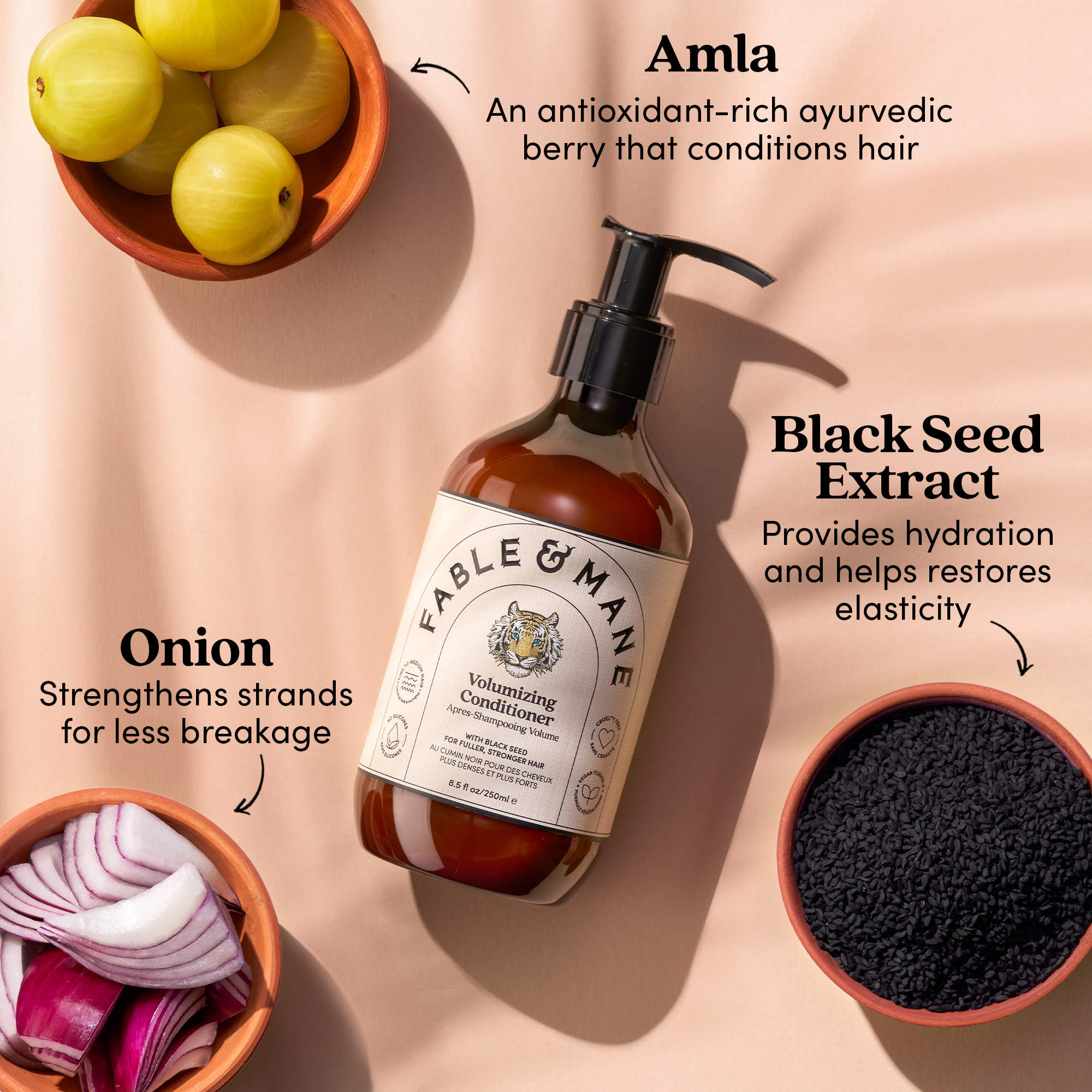 Fable & Mane 
Volumizing Conditioner for Fine, Dry, Thinning Hair