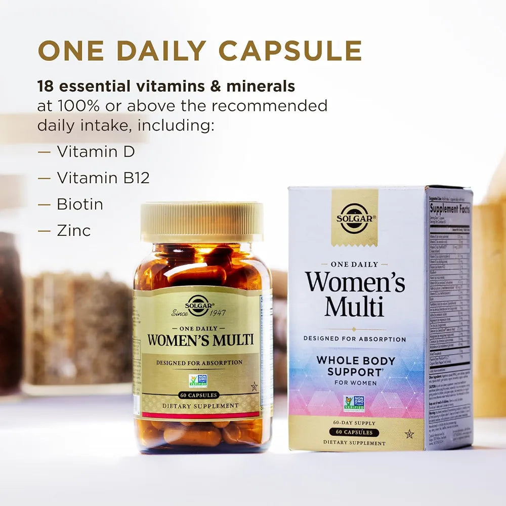Solgar One Daily Women's Multi Multivitamin, 60 Vegan Capsules