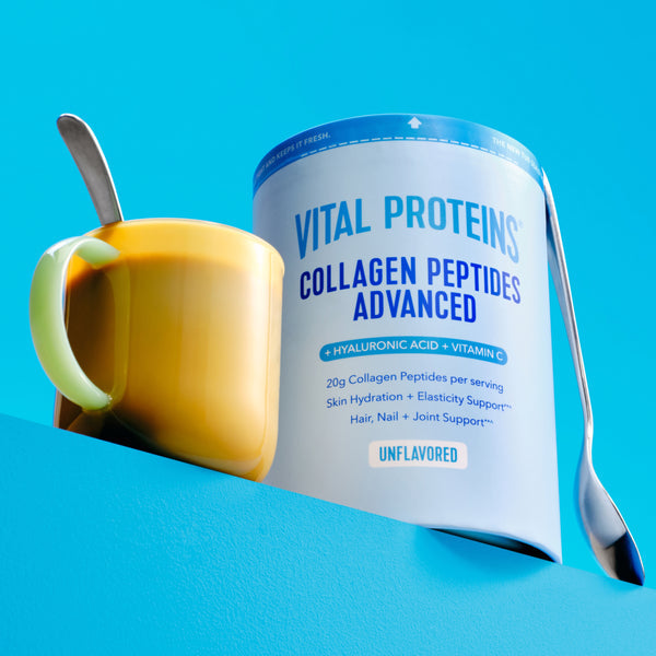 Vital Proteins Collagen Peptides Powder Advanced with Hyaluronic Acid & Vitamin C, Collagen Supplements, Unflavored 265GM