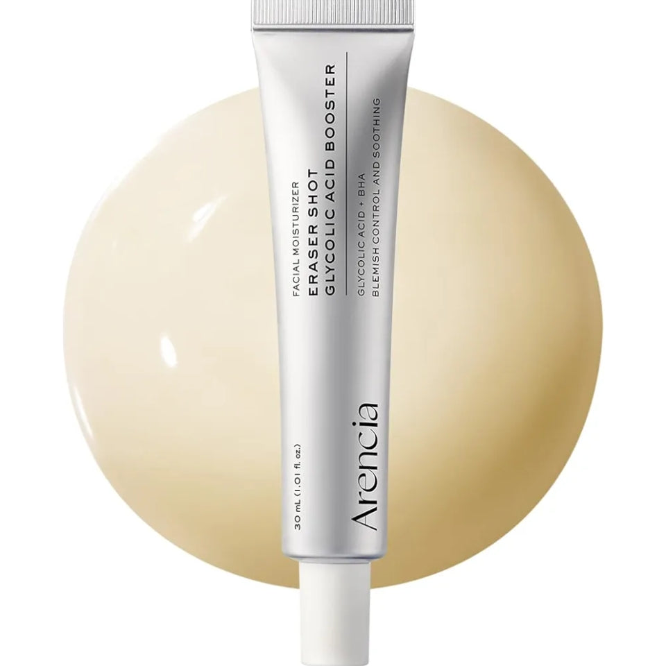 Arencia Eraser Shot Serum Glycolic Acid Booster with AHA BHA, Exfoliating Face Serum