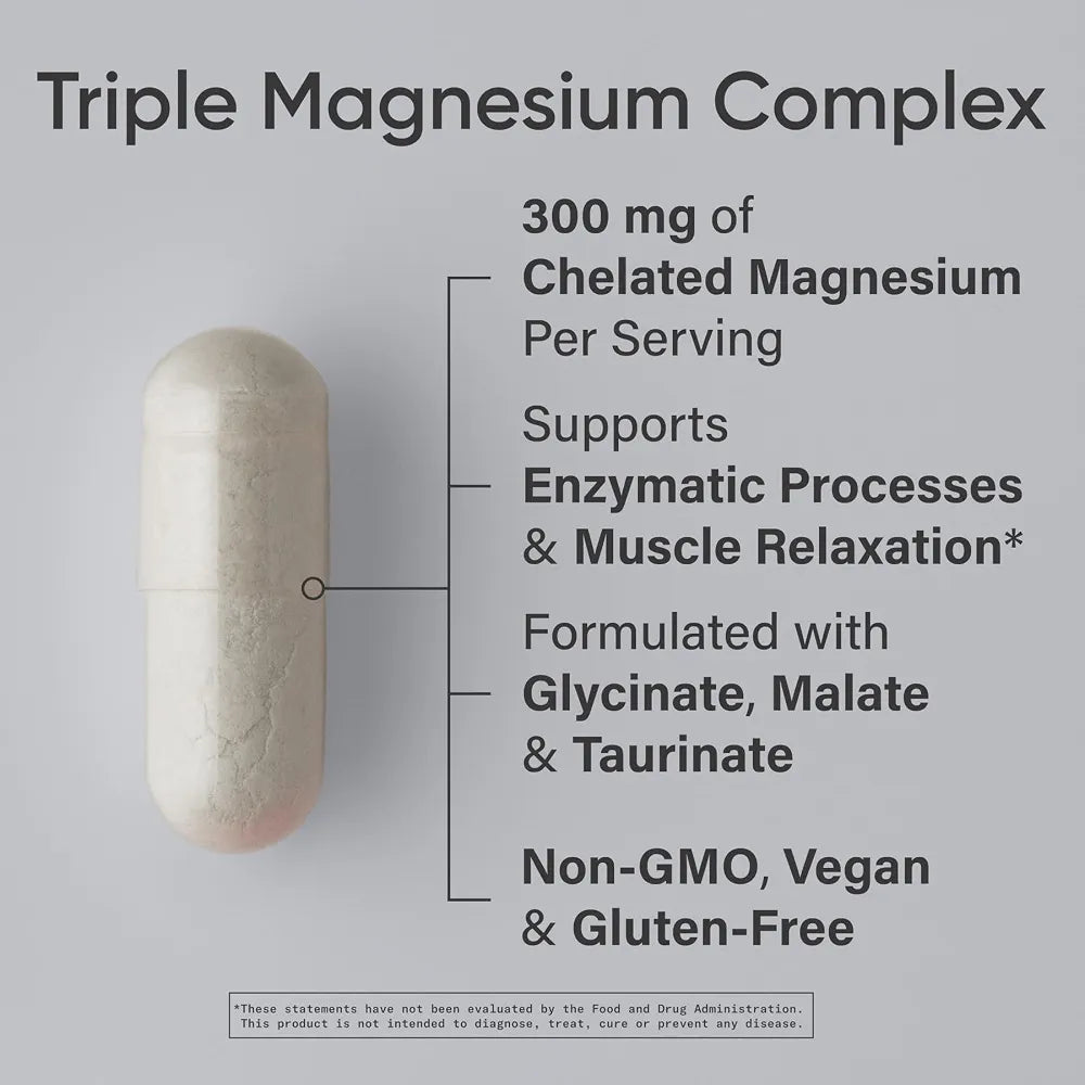 Sports Research® Triple Magnesium Complex 300mg, 120 Veggie Capules