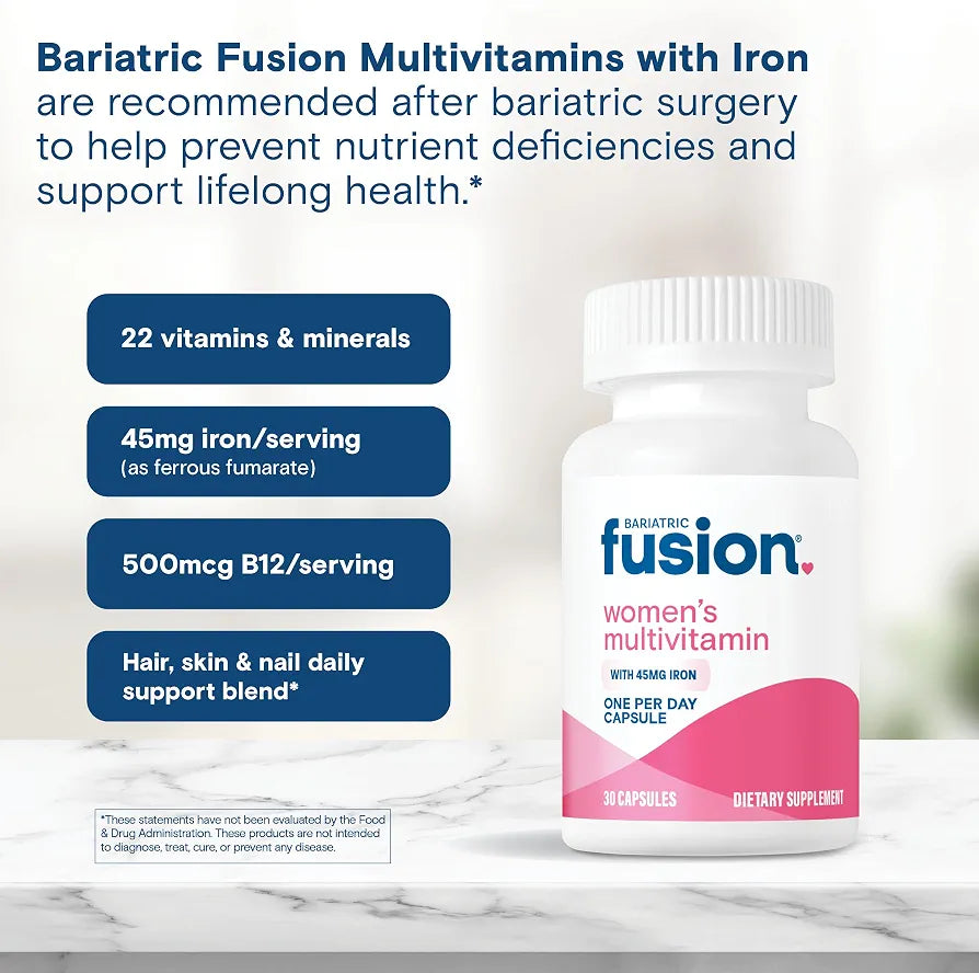 Women’s One Per Day Bariatric Multivitamin With Iron Capsules