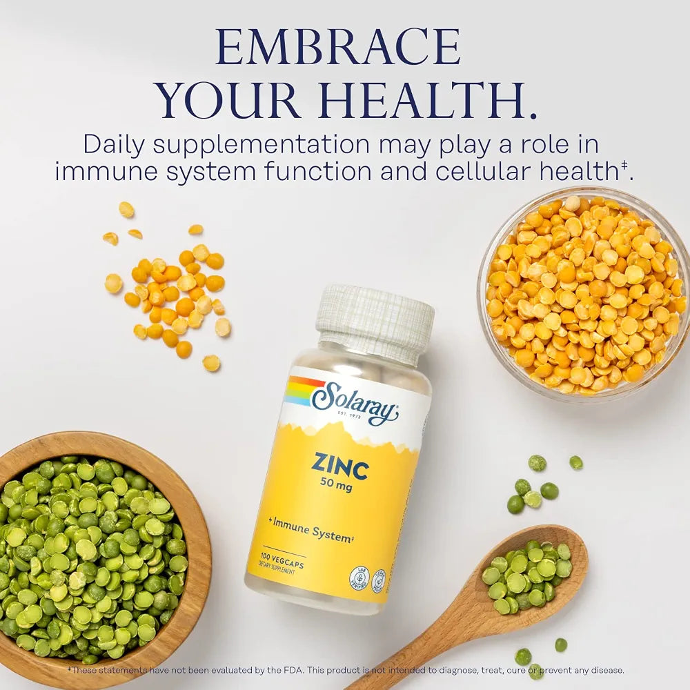 Solaray, Zinc Copper with Kelp & Pumpkin Seed, 100 VegCaps