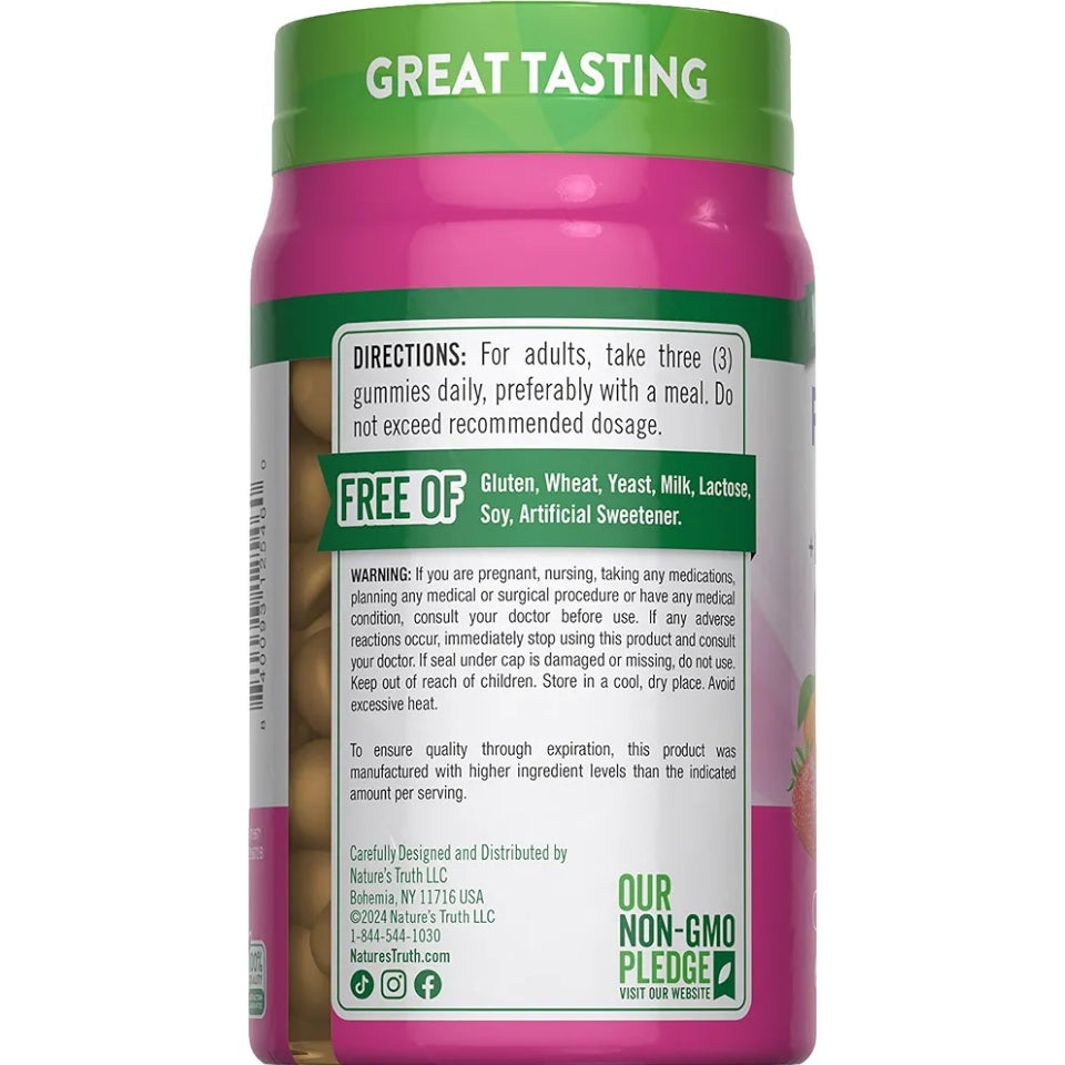Nature's Truth
Prenatal Multi + DHA, Folic Acid Gummies, Delicious Fruit, 60 Gummies