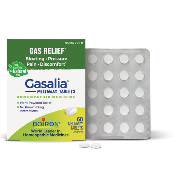 Boiron Gasalia Tablets for Gas Relief, Bloating, Pressure, Pain, Discomfort, 60 Meltaway Tablets